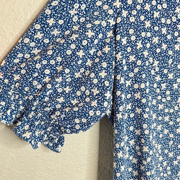 Ralph Lauren Sz 3XL Plus Floral Crepe Ruffle Blouse Black Label - Picture 3 of 12